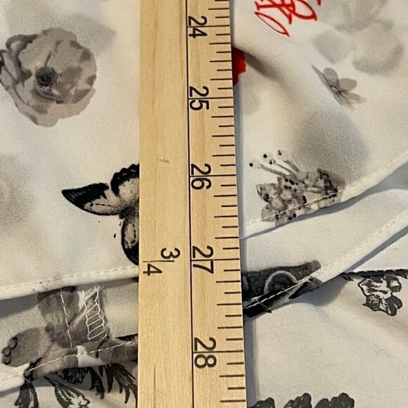 Libby Edelman Novelty Blouse Long Sleeve Elastic Cuff Valentine's Size XL - Picture 7 of 11